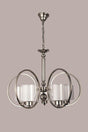 Cannes 5 Arm Chandelier Matt Chrome - Swordslife