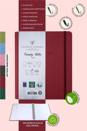 Canvas Undated Lined Notebook