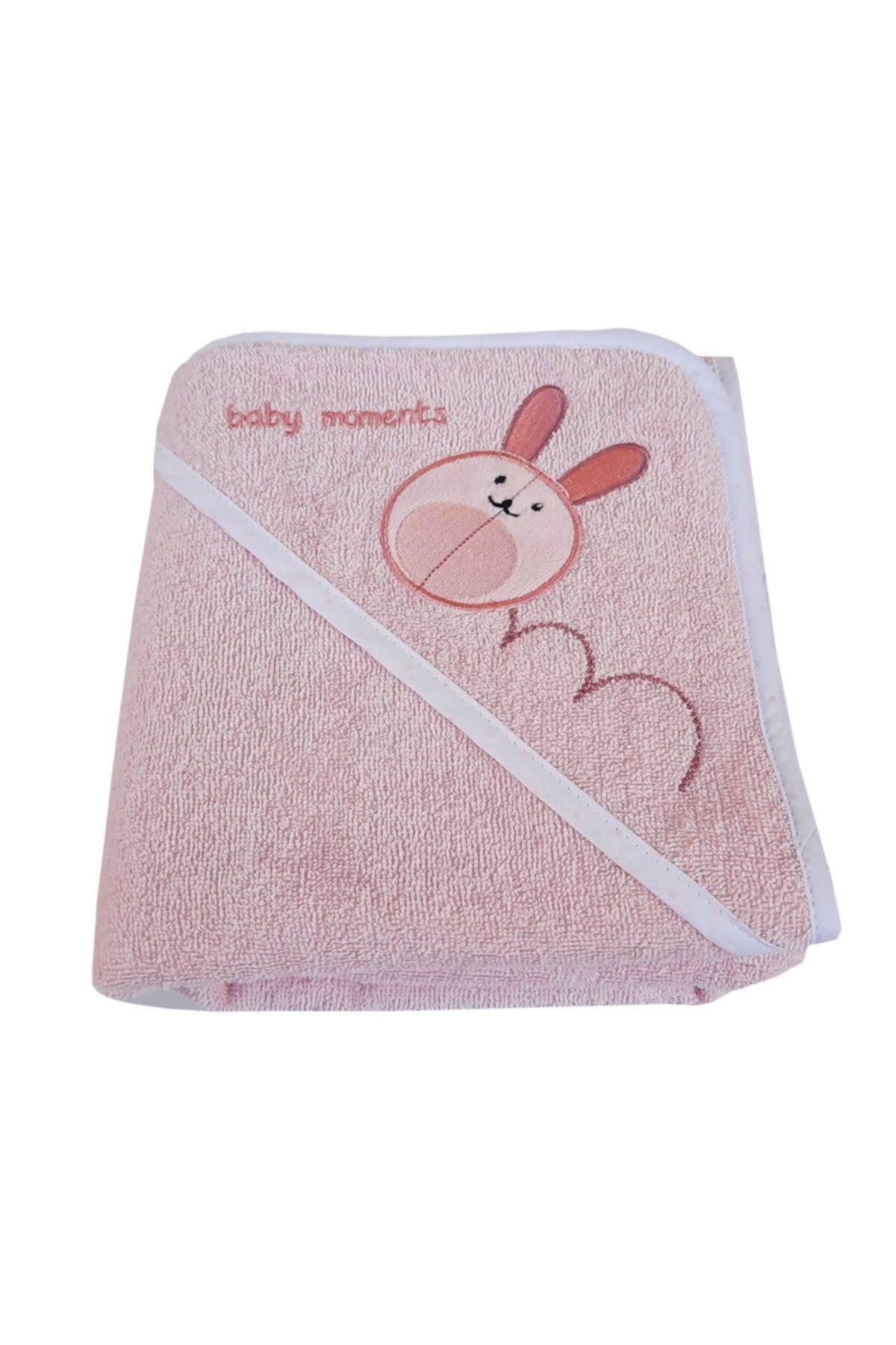 Hooded Baby Swaddle Towel 75x75cm + 3