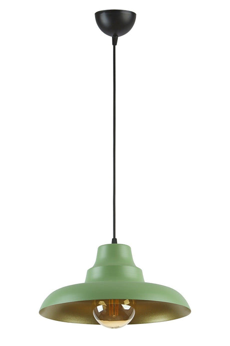 Carmen Special Design (DIA 30 CM)modern Sports Decorative Cafe-kitchen Green Inside Gold Single Pendant Lamp Chandelier - Swordslife