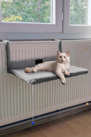 Cat Radiator Bed Gray Heater Honeycomb Top