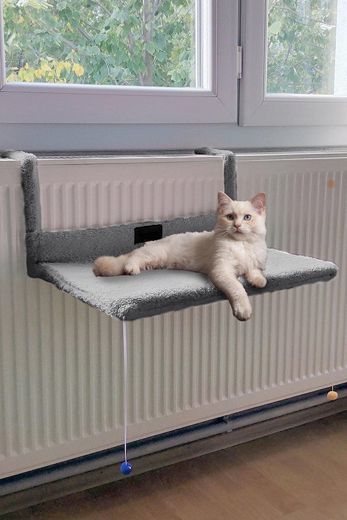 Cat Radiator Bed Gray Heater Honeycomb Top