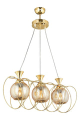 Celina Triple Chandelier- Gold - Swordslife