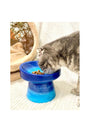 Ceramic Cat And Dog Food Bowl (blue-clear