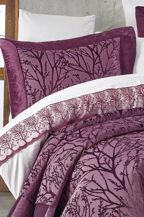 Dowry Package 10 Pieces (bedspread+duvet cover+blanket) Spring Plum - Swordslife