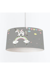 Kids Room Pendant Chandelier - Rainbow And White Unicorn - Swordslife