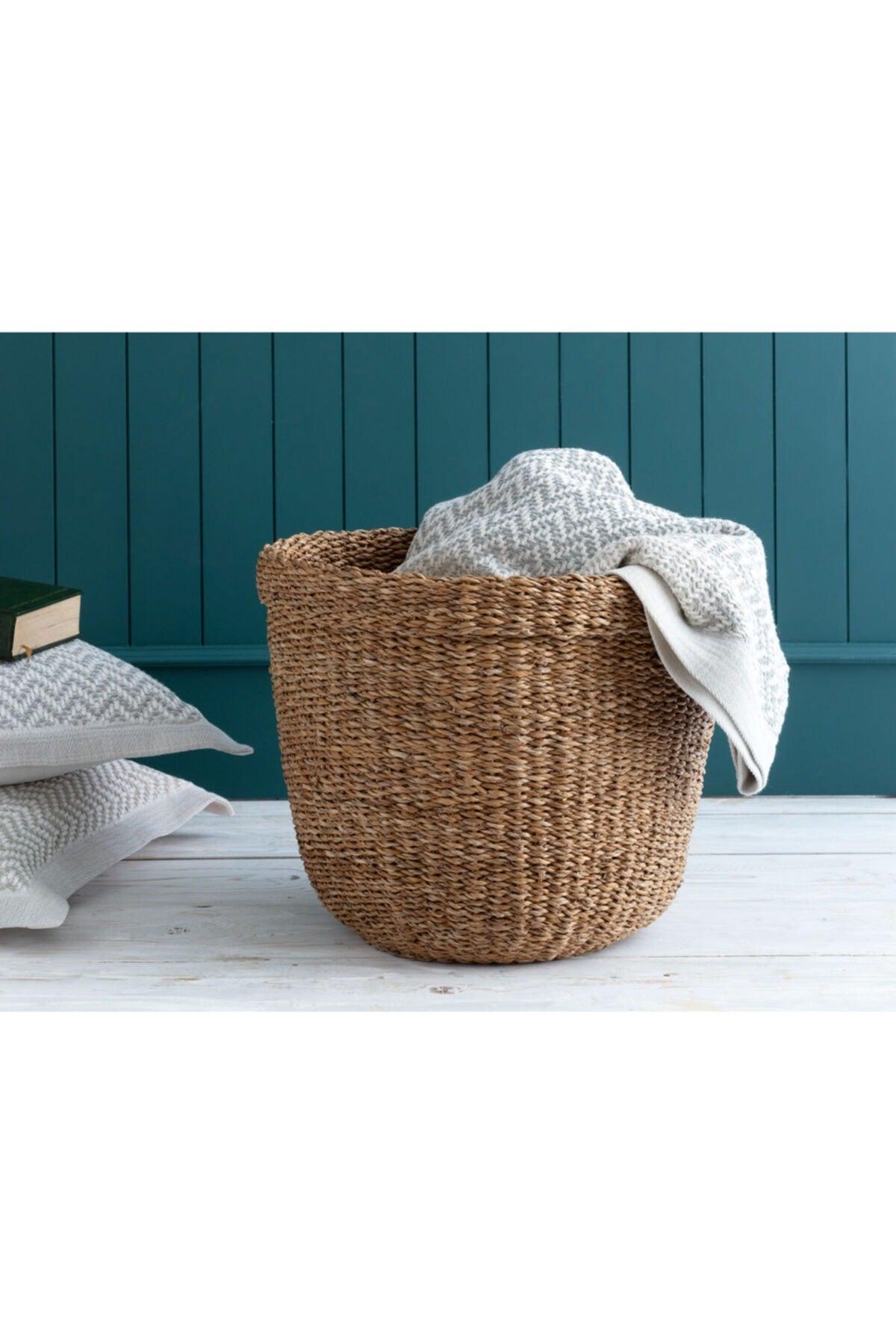 Christmas Adelphine Large Wicker Basket 43x35 Cm - Swordslife