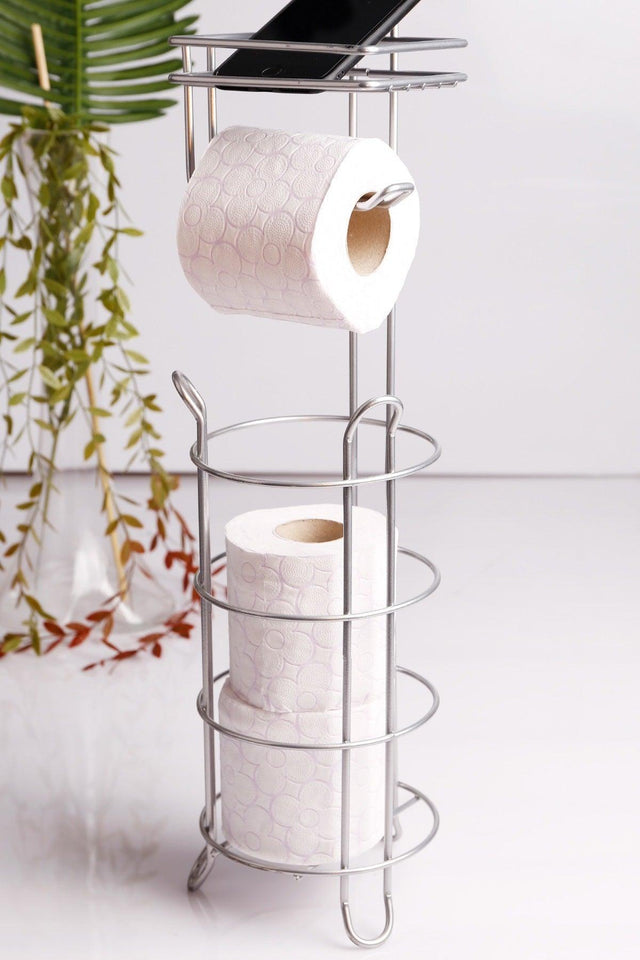 Redundant Multi-Purpose Wc Paper Holder with Chrome Stand