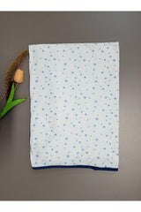 Double Layer Cotton Combed Baby Swaddle Blanket 75x90cm / Blue Star - Swordslife