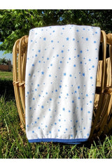 Double Layer Cotton Combed Baby Swaddle Blanket 75x90cm / Blue Star - Swordslife