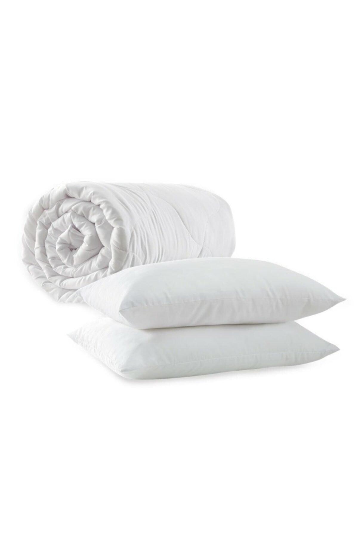 Double Anti-Allergic Lux Microfiber Quilt 2 Pieces Bead Silicone Pillow Set - Swordslife