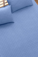 Double Elastic Bed Sheet Set - Blue - Swordslife