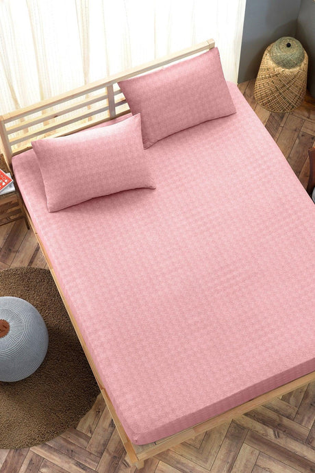 Double Elastic Bed Sheet Set - Powder - Swordslife