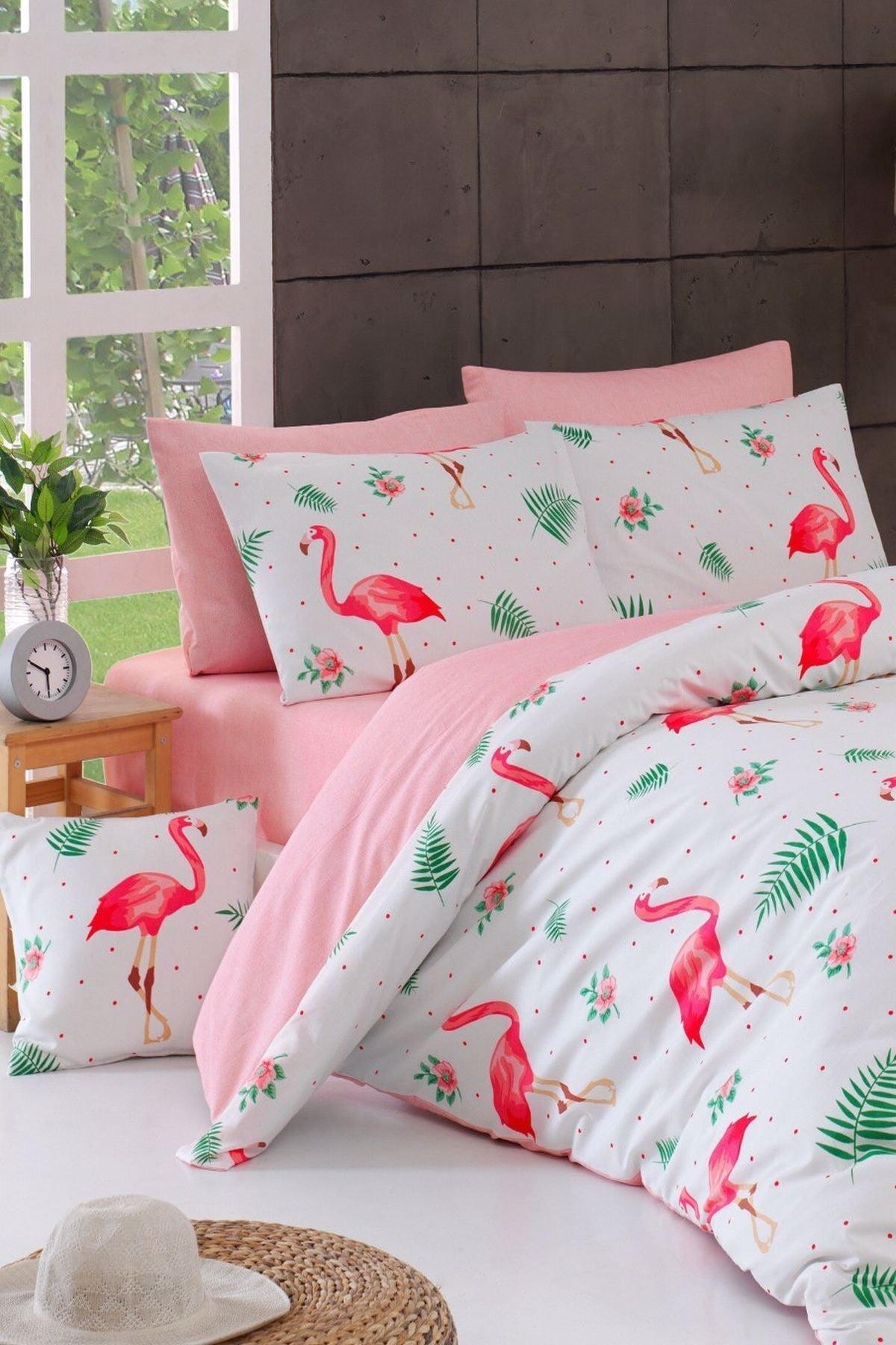 Double Duvet Cover Set Flamingo - Swordslife