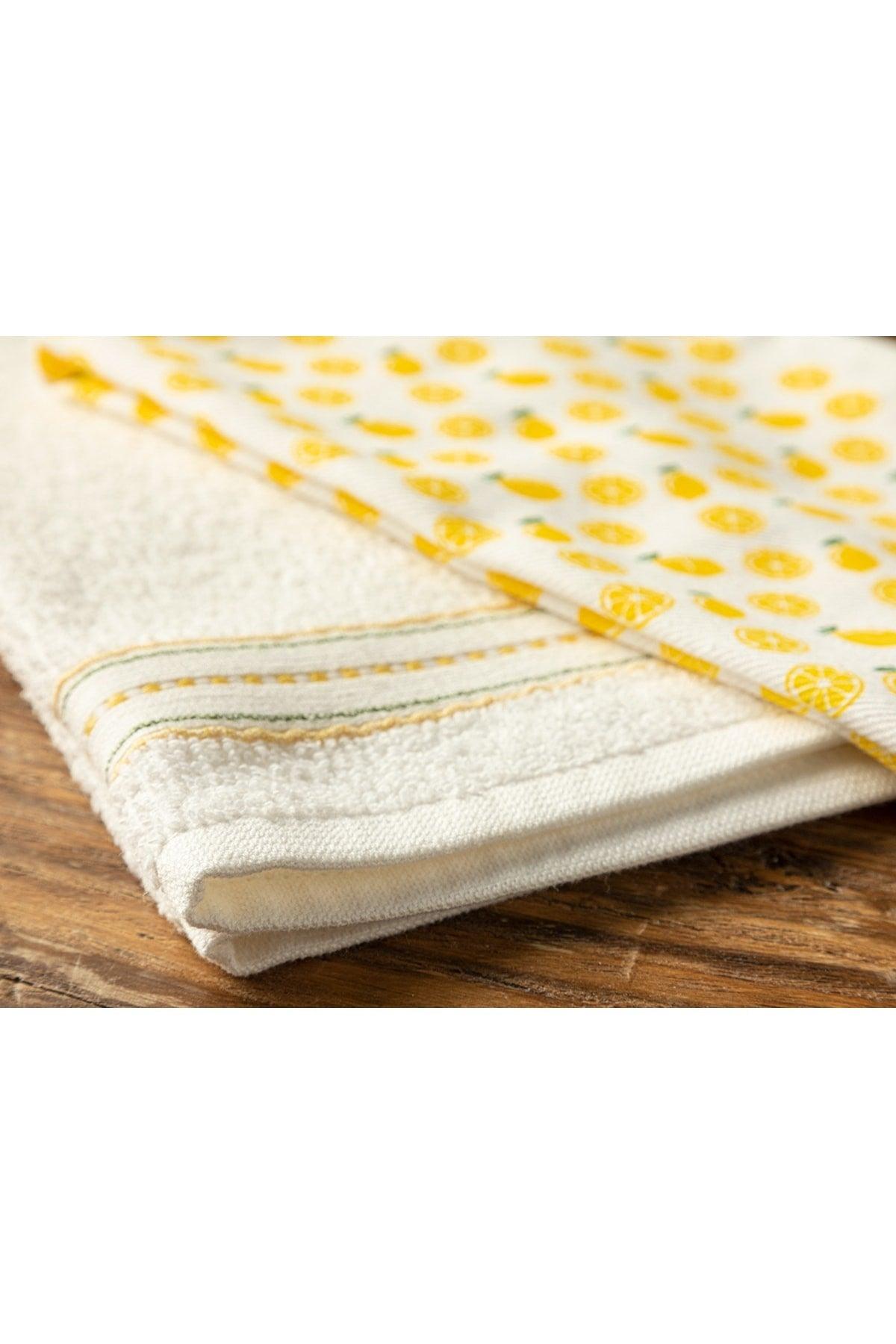 Citron Cotton 2 Pack Drying Towel 30x50 Cm Yellow - Swordslife