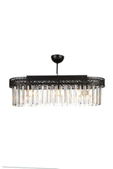 Citrus 3rd Ellipse Lux Crystal Black Chandelier - Swordslife