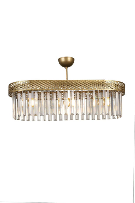 Citrus 3rd Ellipse Lux Crystal Tumbled Chandelier