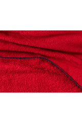 Claire Double Sherpa Plain Blanket - Red - Swordslife