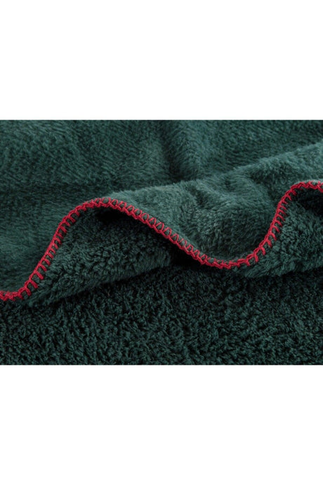 Claire Sherpa Single Plain Blanket - Green - Swordslife