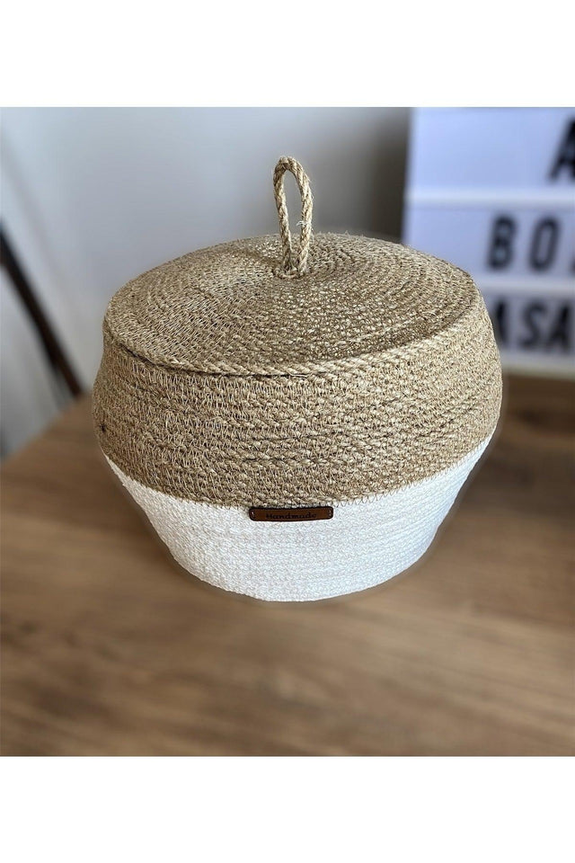 Tress Woven Wicker Basket Organizer with Lid - Swordslife