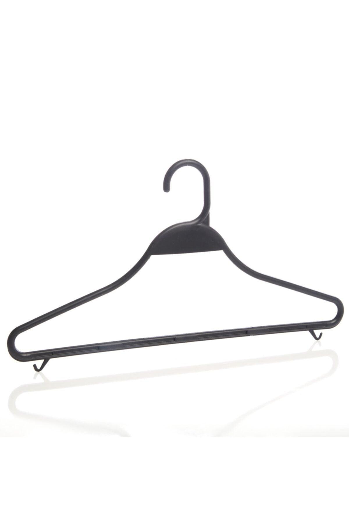 Clothes Hanger Plastic Unbreakable Black 6 pcs - Swordslife