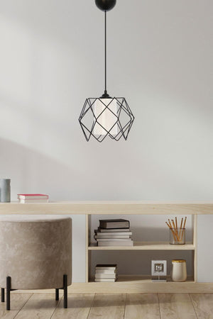 Koza White Glass One Kitchen, Hallway, Hallway Pendant Chandelier - Swordslife