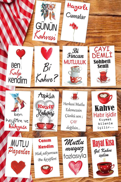 Coffee Motto 14 Pcs Presentation Cards - Swordslife