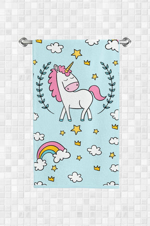 Multi-Purpose Unicorn Patterned Decorative Towel 30x50cm 2 pcs - Swordslife
