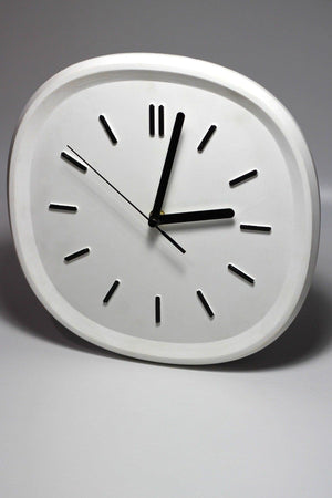 Colorful Design Square Concrete Wall Clock | white 26cm - Swordslife