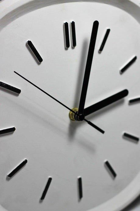 Colorful Design Square Concrete Wall Clock | white 26cm - Swordslife