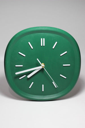 Colorful Design Square Concrete Wall Clock | green 26cm - Swordslife