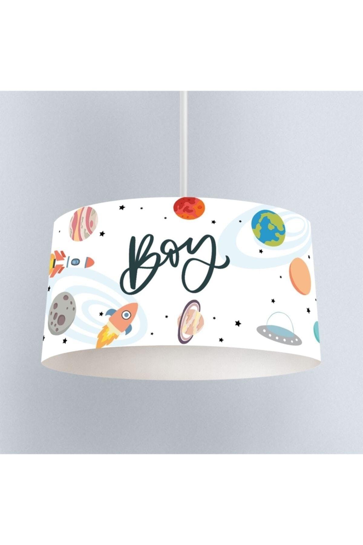 Colorful Space And Planet Pattern Kids Room Digital Printed Pendant Lamp Chandelier - Swordslife