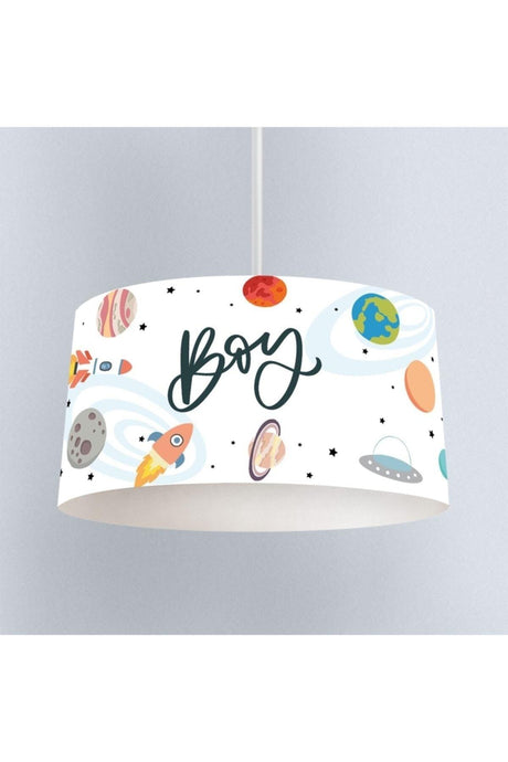 Colorful Space And Planet Pattern Kids Room Digital Printed Pendant Lamp Chandelier - Swordslife