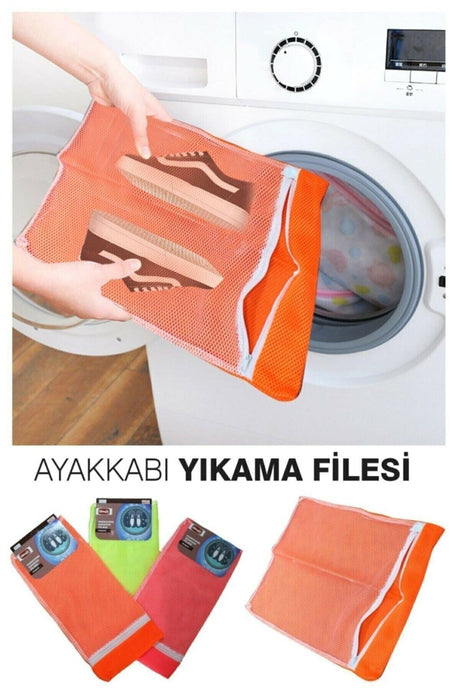 Colorful Zippered Shoe Washing Net - Swordslife