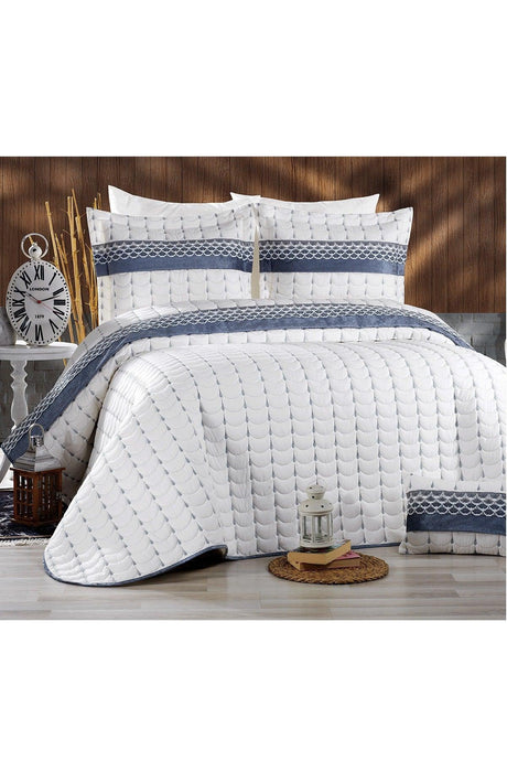 Colors Micro Double Bedspread Cream Anthracite - Swordslife