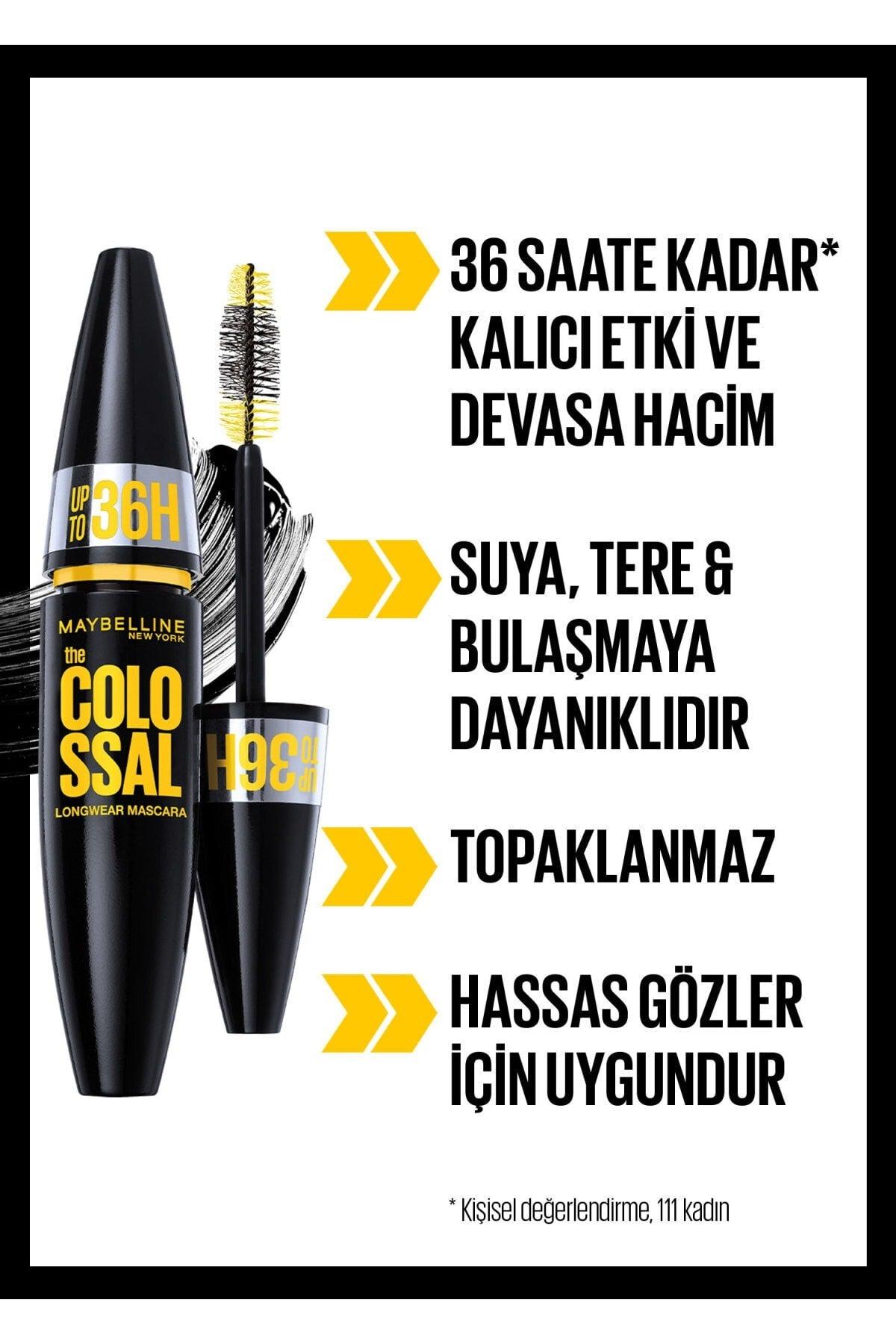 Colossal 36h Waterproof Black Mascara