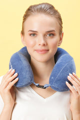 Comfort Orthopedic Travel Pillow Visco Neck Pillow - Blue - Swordslife