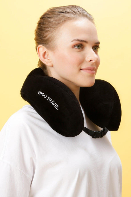 Comfort Orthopedic Travel Pillow Visco Neck Pillow - Black - Swordslife