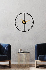 Conflate Metal Black Wall Clock 1.5 mm Thickness 41x41 cm - Swordslife