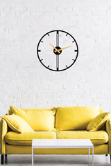 Conflate Metal Black Wall Clock 1.5 mm Thickness 41x41 cm - Swordslife