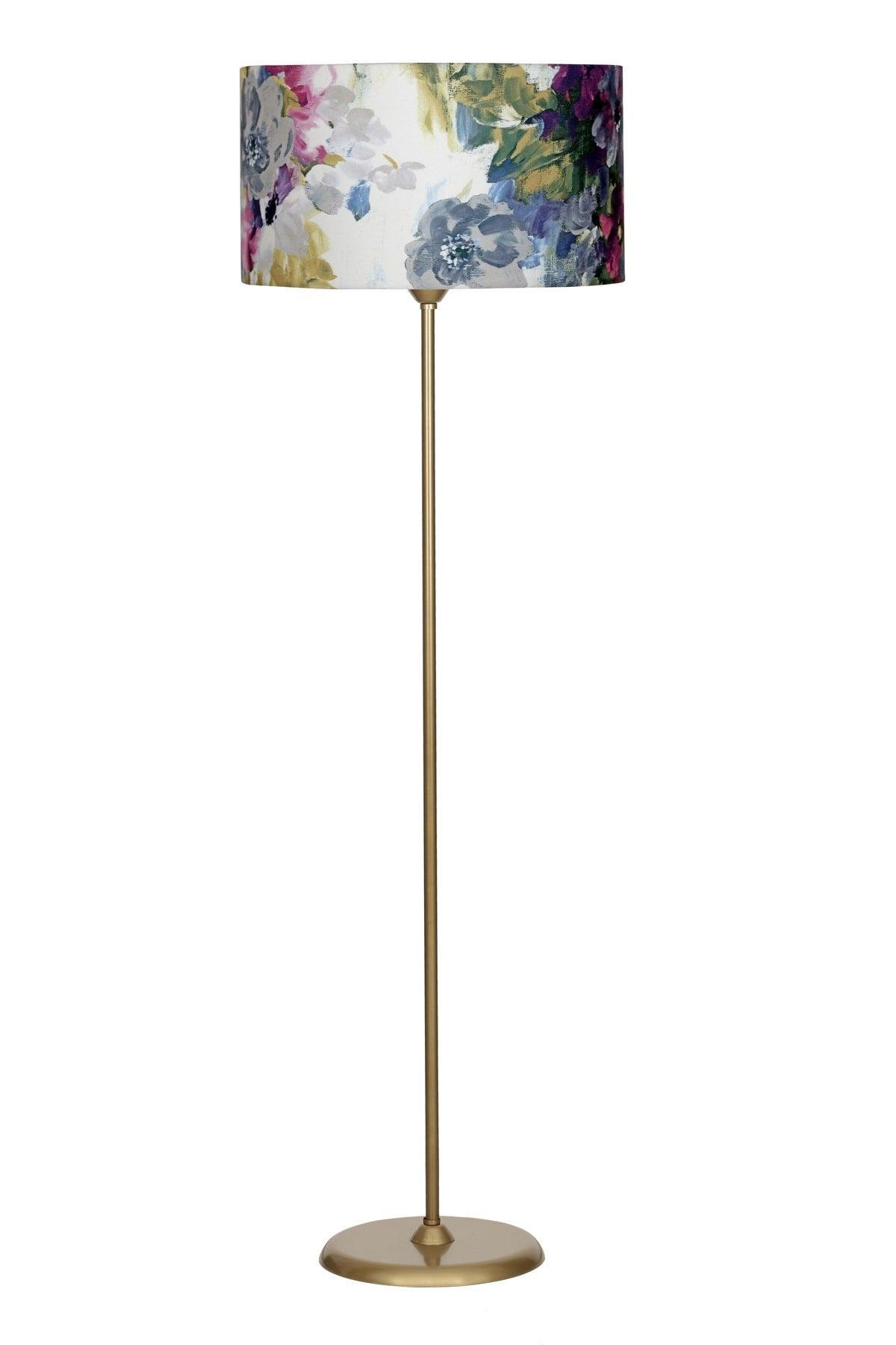 Conic Tumbled Metal Flat Floor Lamp - Rose Pattern - Swordslife