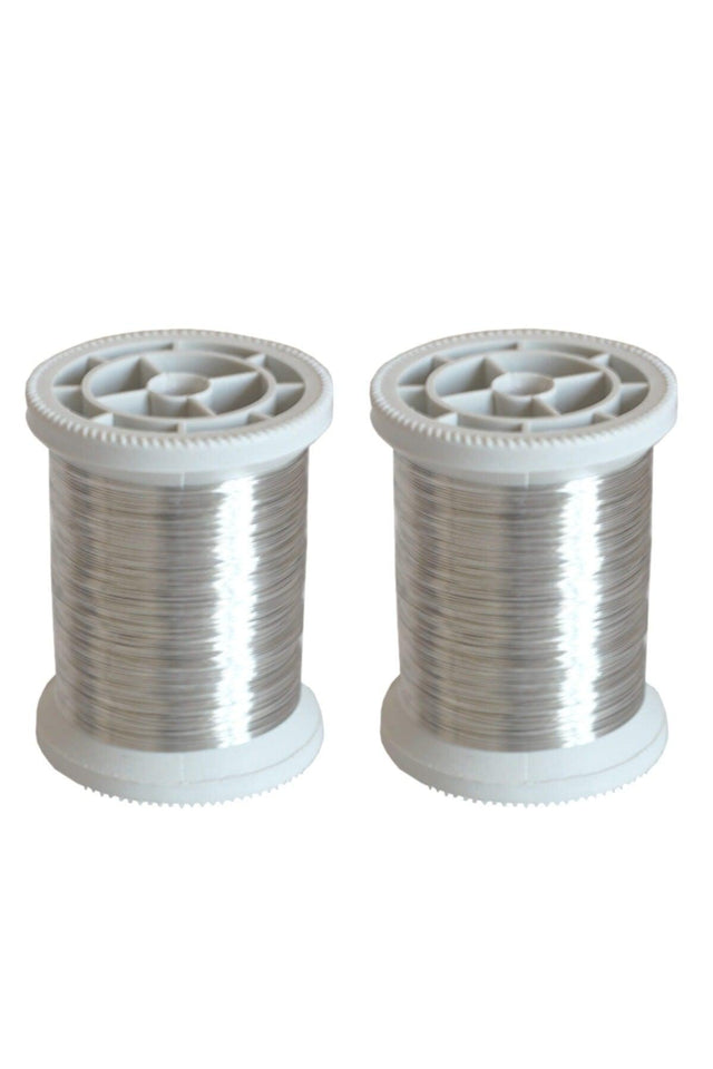 Copper Wire (2 Pieces) Nickel Color 100mt.