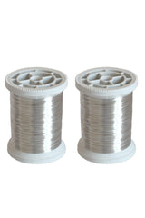 Copper Wire (2 Pieces) Nickel Color 100mt.