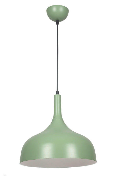 Cosmos Special Design Cafe - Kitchen Model Metal Green Inside White Pendant Single Chandelier - Swordslife