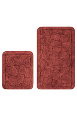 Cotton Double Bath Set Brandy Claret Red