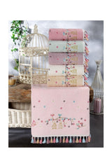 Cotton Flora Towel Set Cage 6 Pcs