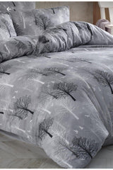 Cotton Gray Tree Double Duvet Cover Set - Swordslife