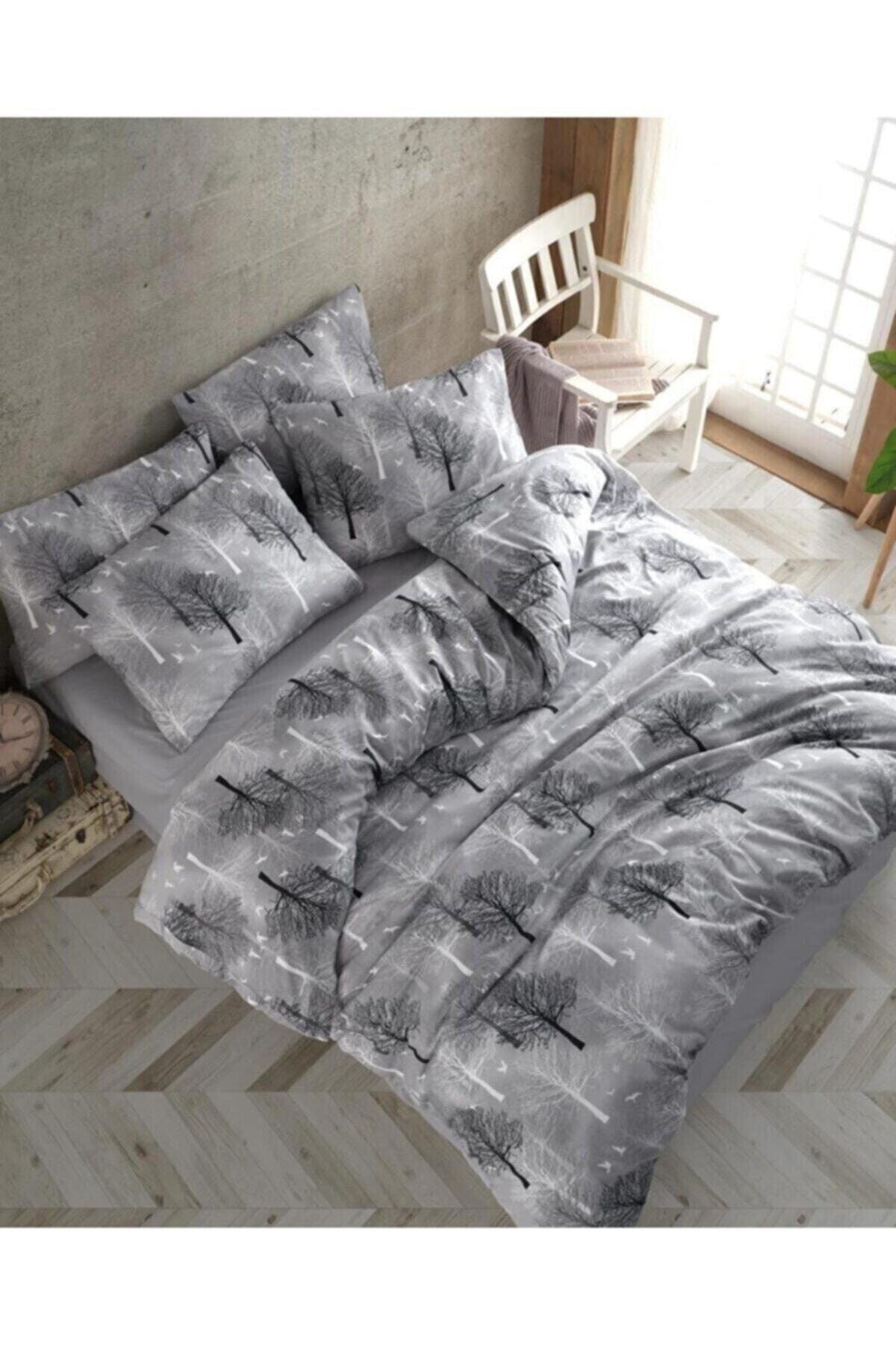 Cotton Gray Tree Single Duvet Cover Set New14533 - Swordslife