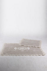 Cotton Lux Cornered Cappuccino 2-Piece Cotton Bath Mat Set Dowry Closet Set - Swordslife