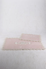 Cotton Lux Cornered Powder 2-Piece Cotton Bathroom Carpet Mat Set Dowry Closet Set - Swordslife